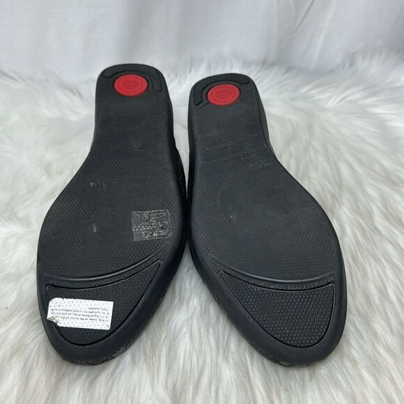 Fitflop Serene Black/Grey Python Print Leather Mules Sz 6 - Picture 7 of 7